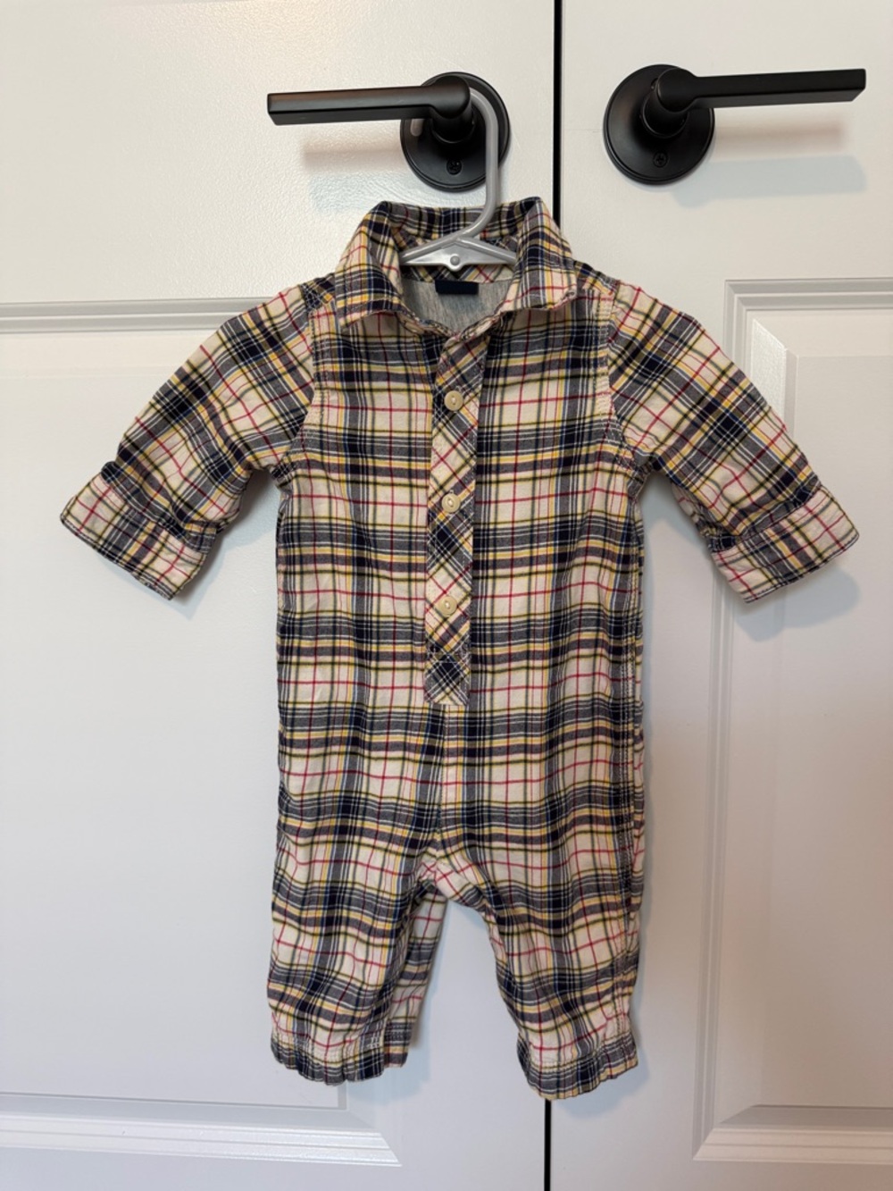 babyGAP Plaid Lined Romper Size 3-6months